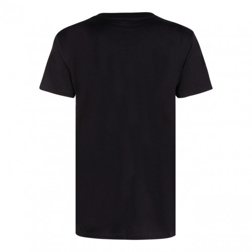 Black Logo Embroidered T-Shirt 2