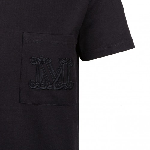 Black Logo Embroidered T-Shirt