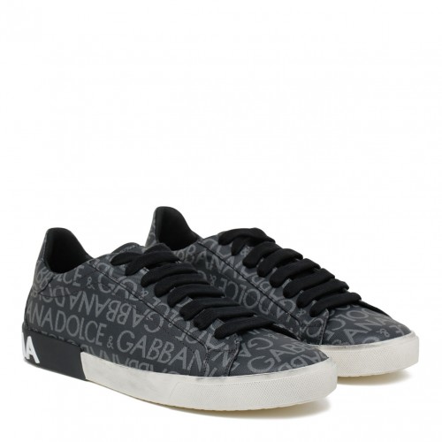 Dark Grey and Light Grey Portofino Sneakers 2