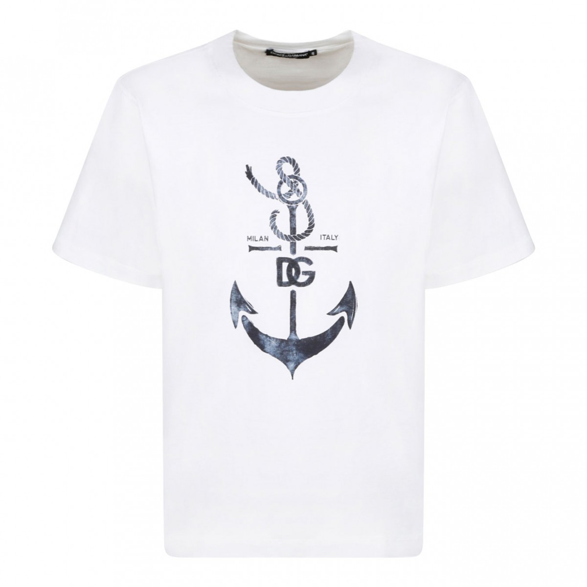 White Cotton T-Shirt With Print