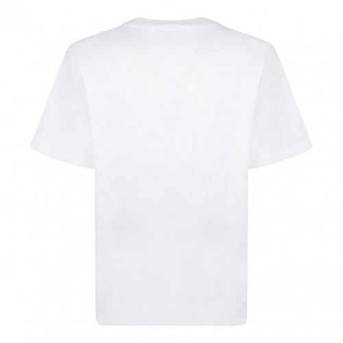White Cotton T-Shirt With Print 2