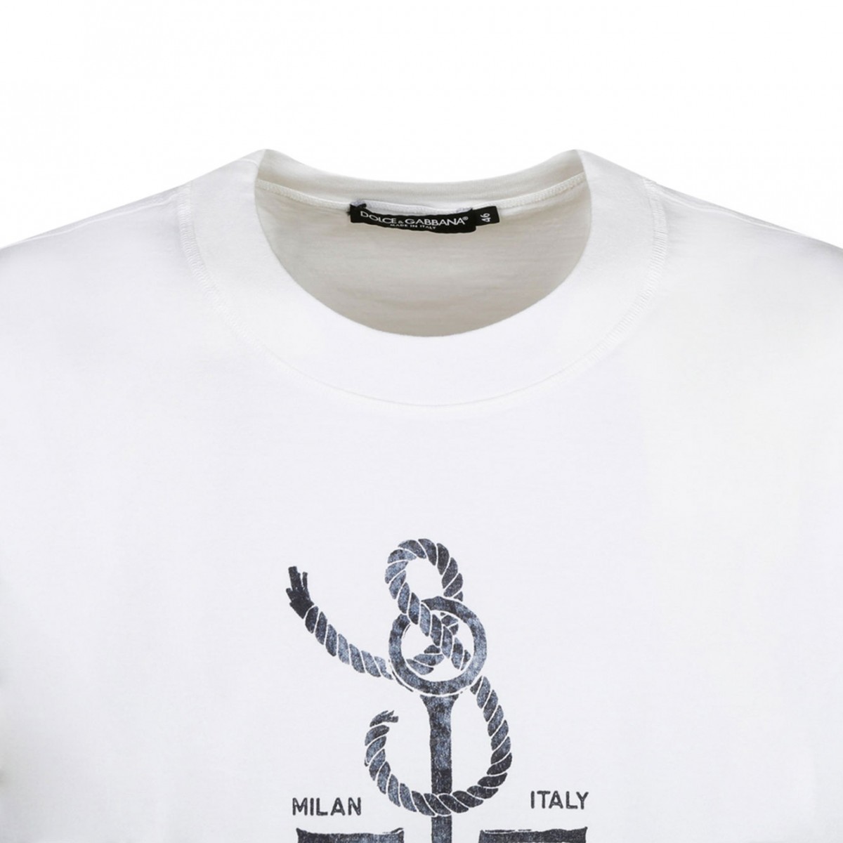 White Cotton T-Shirt With Print