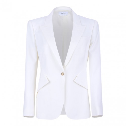 White Wool Blazer