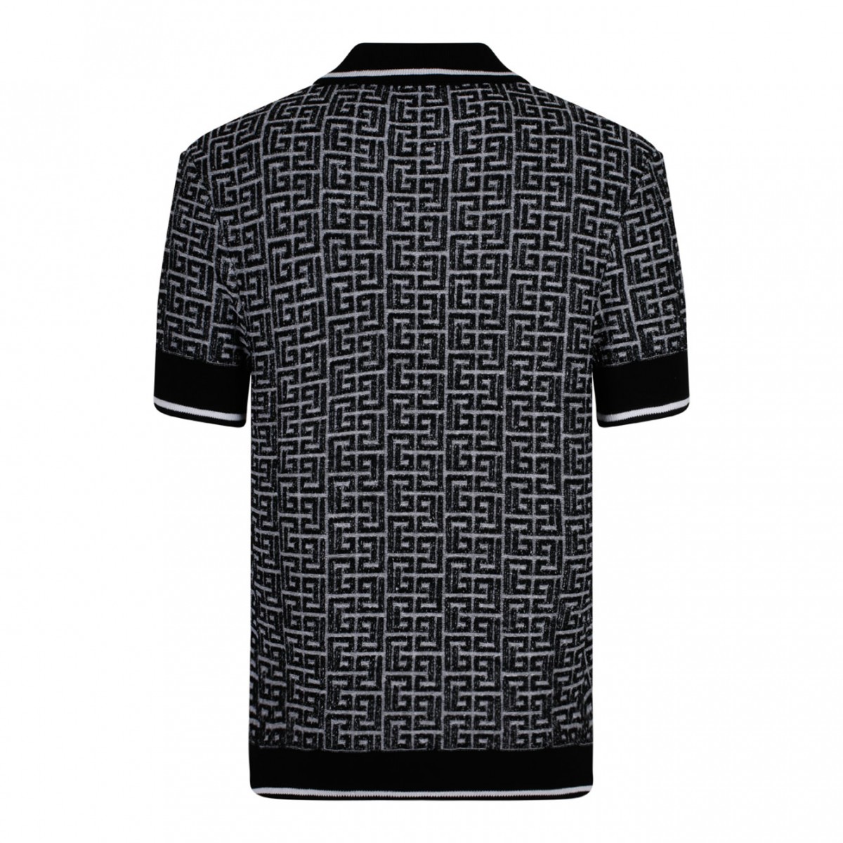 Black Labyrinth Knitted Polo Shirt