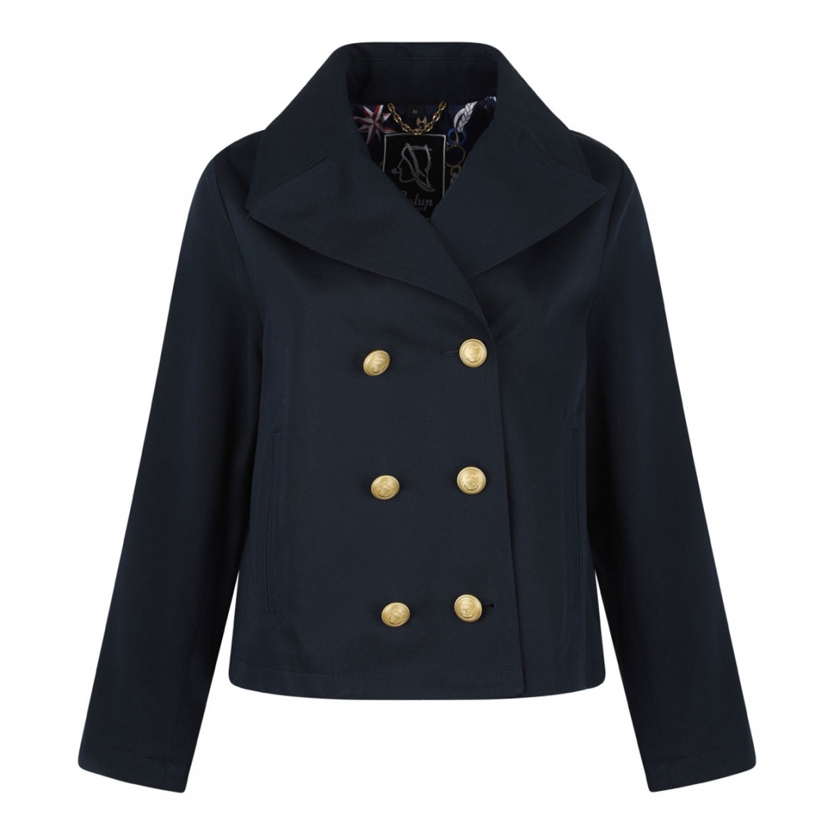 Navy Blue Lined Peacoat