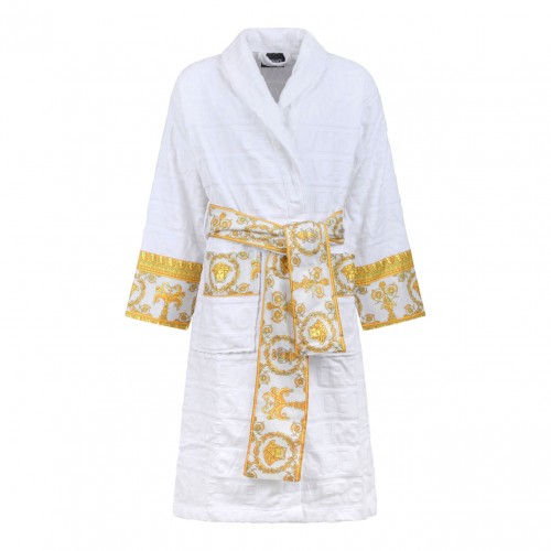 White I Love Baroque Bathrobe