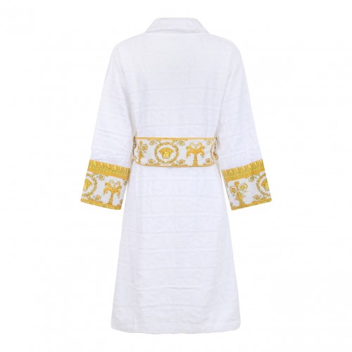 White I Love Baroque Bathrobe