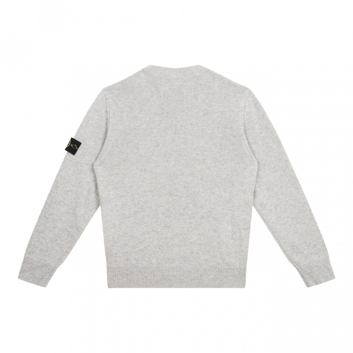 Melange Grey Compass-Patch Jumper