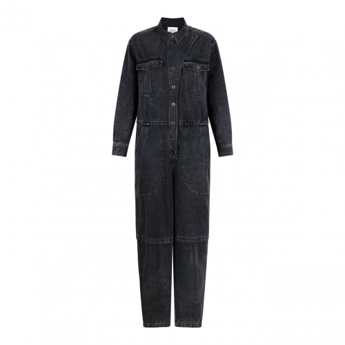 Black Nadia Denim Jumpsuit