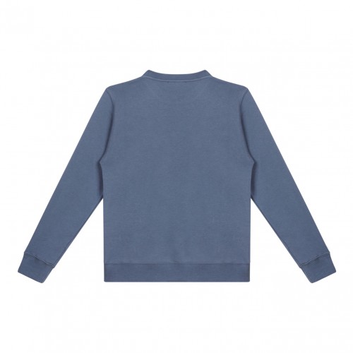 Blue Sweatshirt With Embossed Patches 2