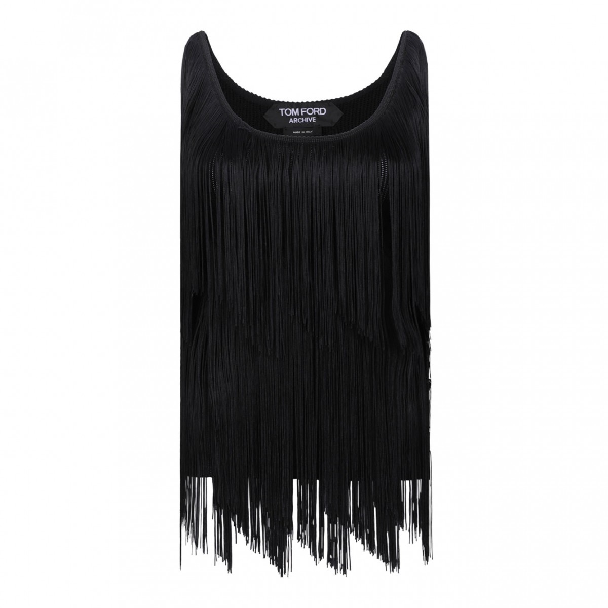 Black Fringed Top