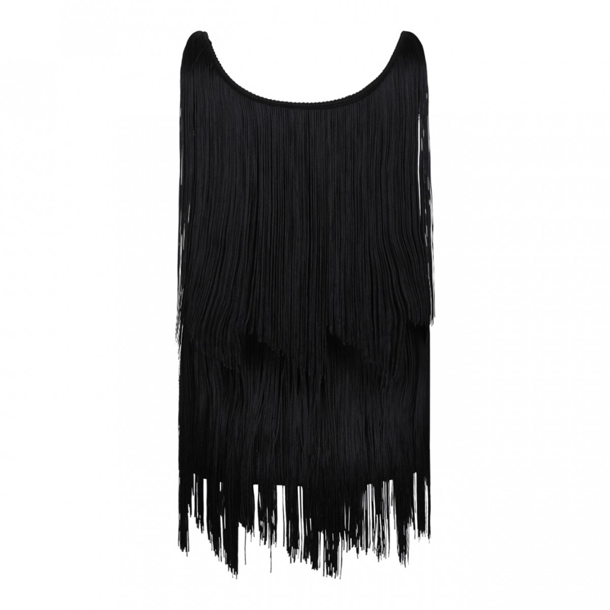 Black Fringed Top