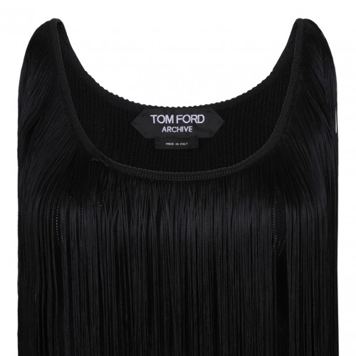 Black Fringed Top