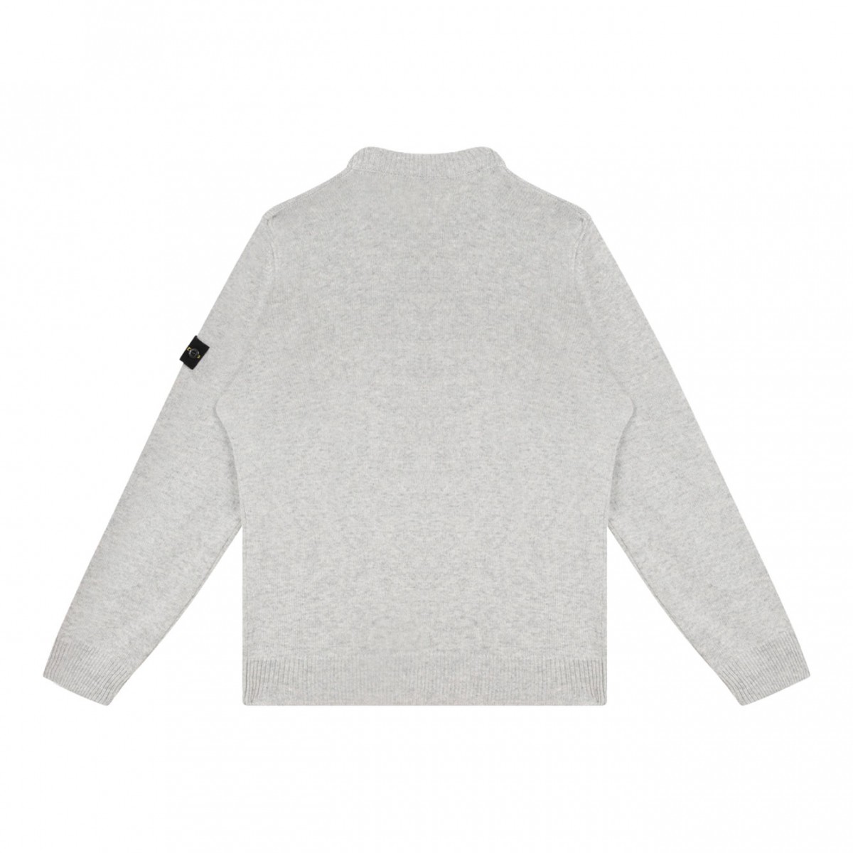Melange Grey Compass-Patch Jumper