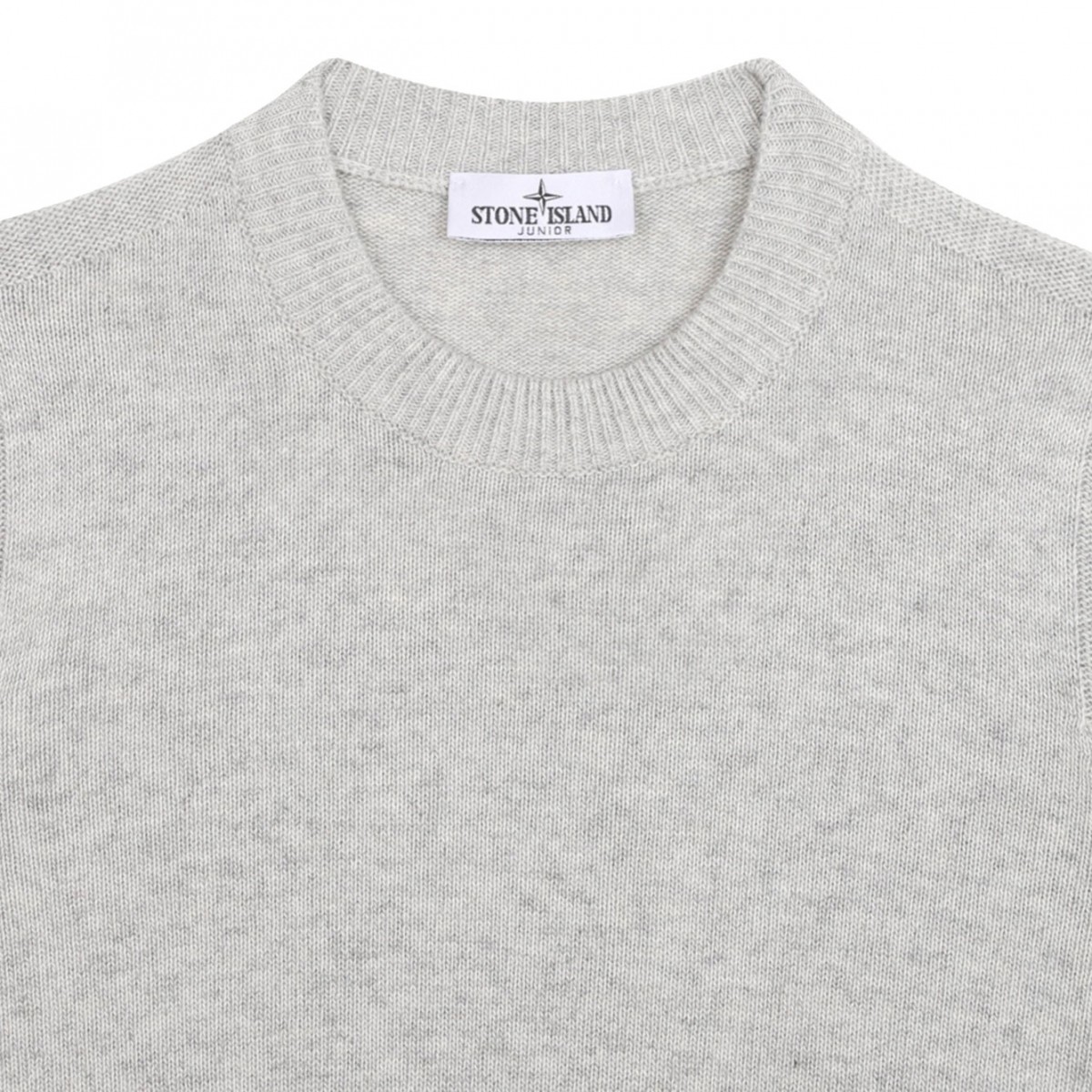Melange Grey Compass-Patch Jumper