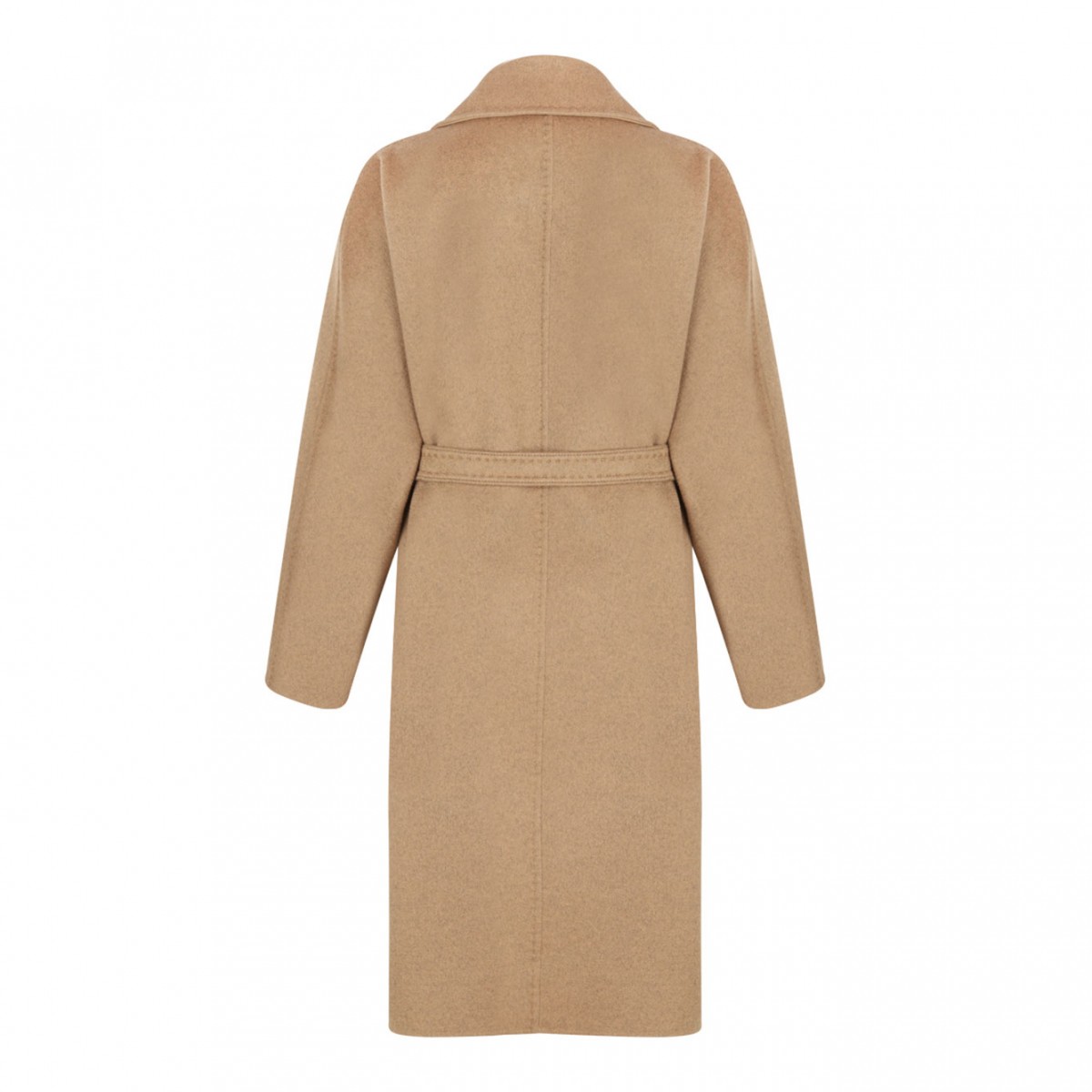 Camel Coat With Unstructured Line