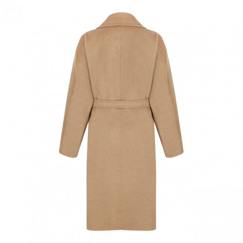 Camel Coat With Unstructured Line