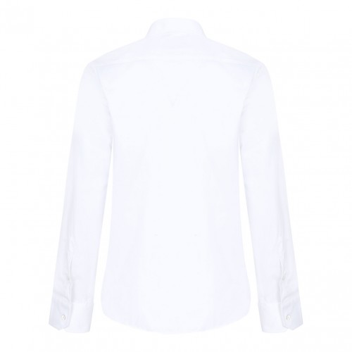 White Logo Embroidered Shirt 2