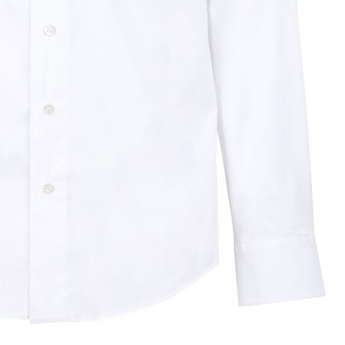 White Logo Embroidered Shirt