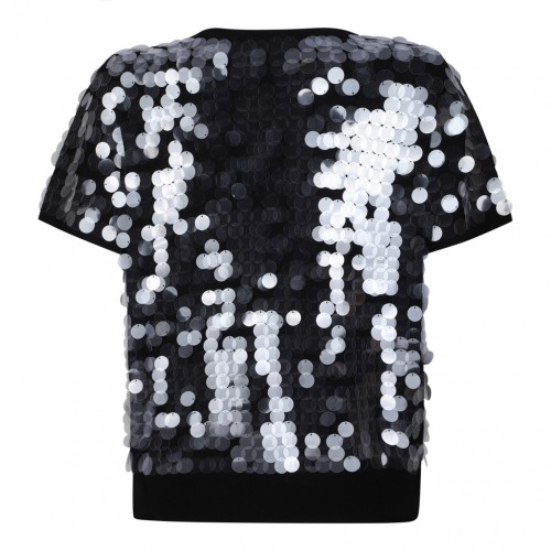 Black Sequinned Wool Sweater 2