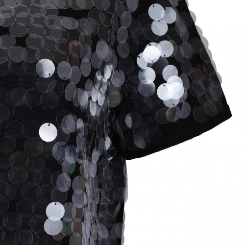 Black Sequinned Wool Sweater