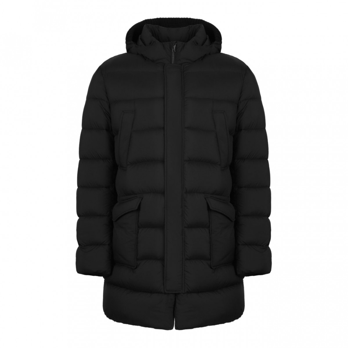 Navy Blue Quilted Puffer Coat