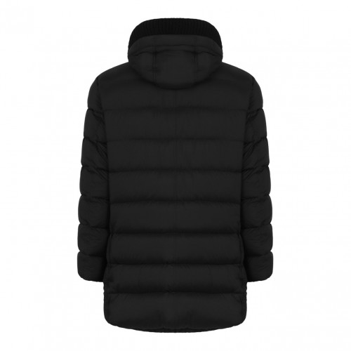 Navy Blue Quilted Puffer Coat