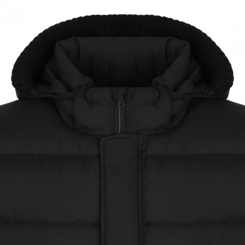 Navy Blue Quilted Puffer Coat