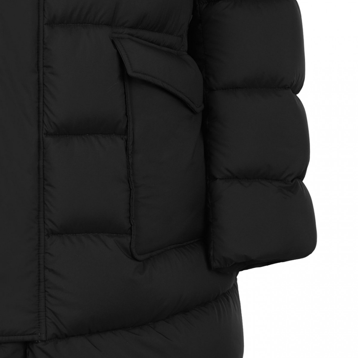 Navy Blue Quilted Puffer Coat