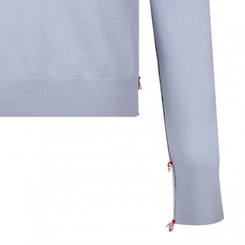 Light Blue Work-In-Progress High-Neck Jumper