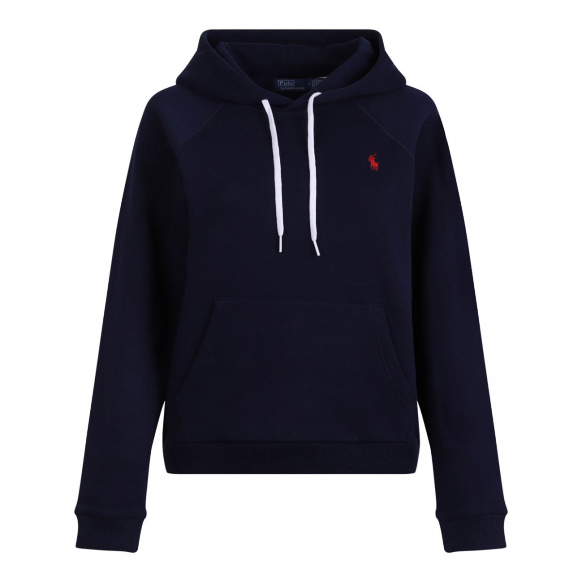 Navy Blue Polo Pony Drawstring Hoodie