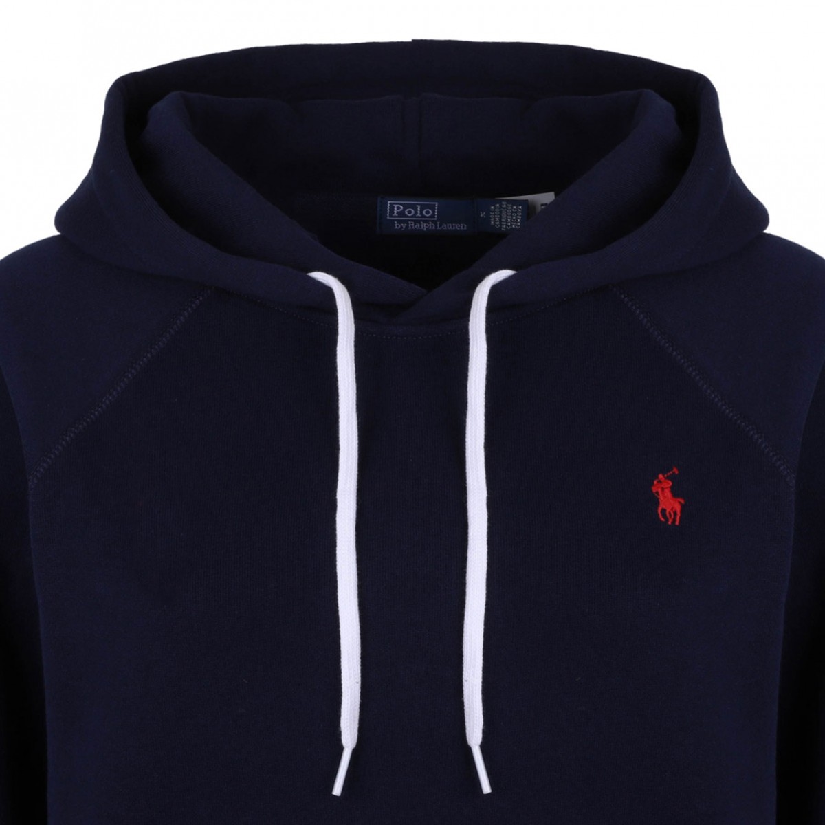 Navy Blue Polo Pony Drawstring Hoodie