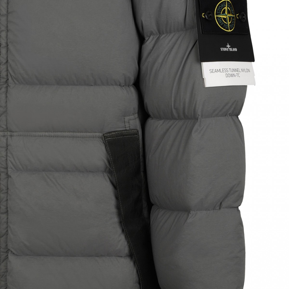 Cement Seamless Tunnel Down Jacket