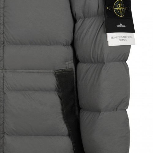Cement Seamless Tunnel Down Jacket