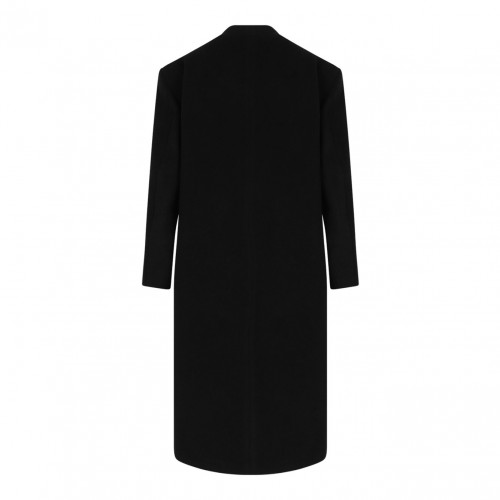 Black Florane Wool Blend Long Coat