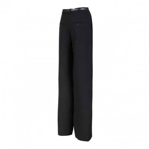 Black Wide Cady Trousers