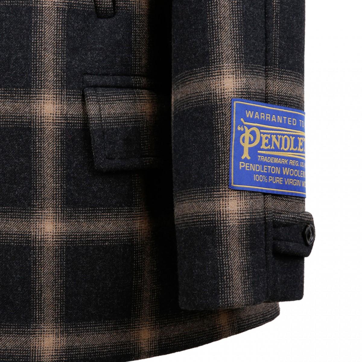 Checked Wool Peacoat