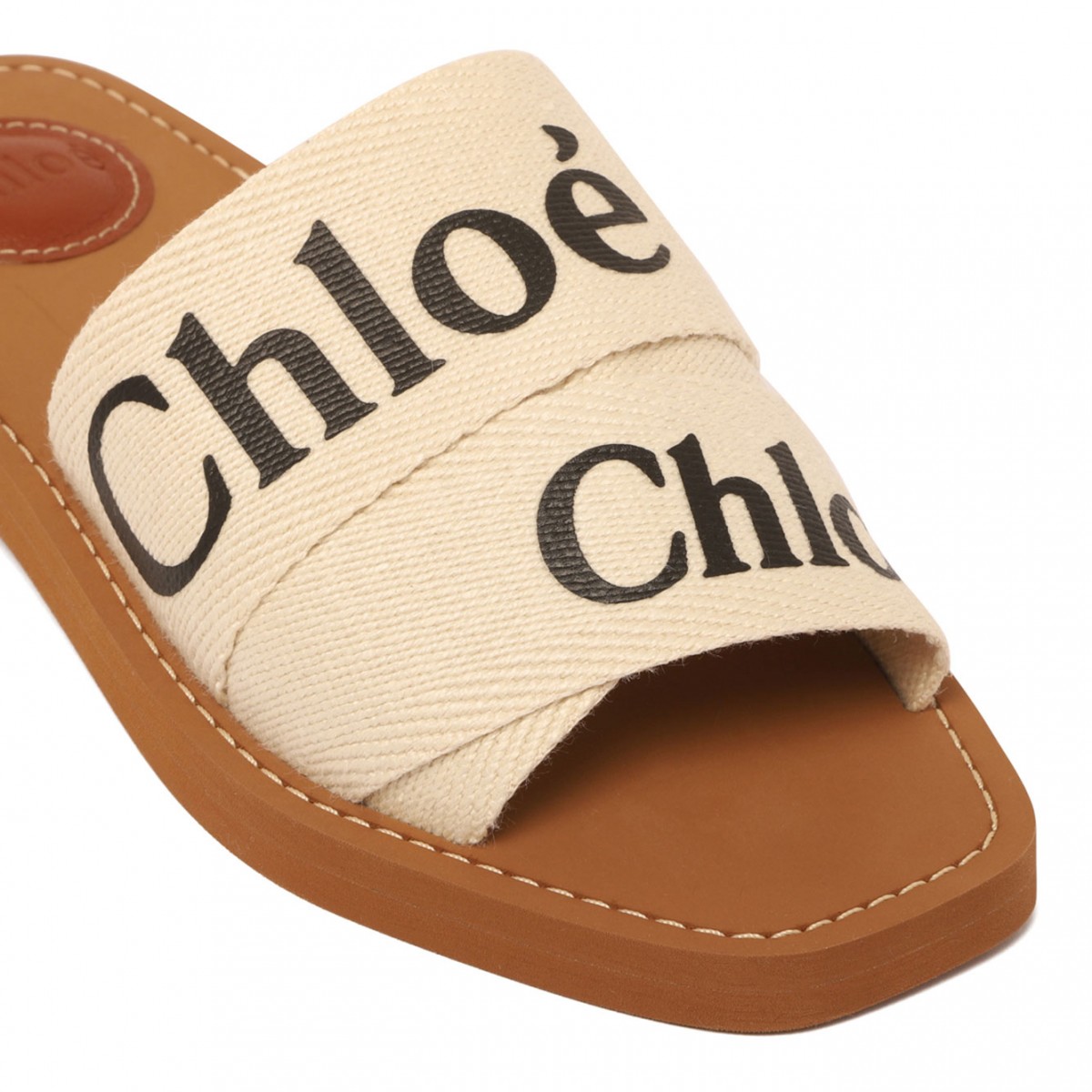 Woody Logo Strap Slides