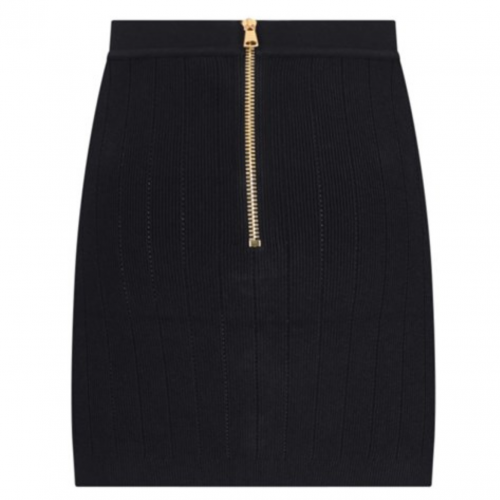 Black High Waist Miniskirt