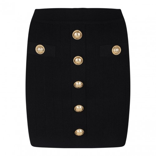 Black Knitted Miniskirt