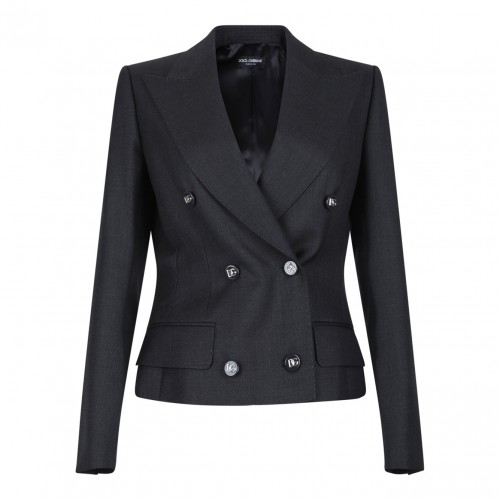 Dark Grey Double Breasted Blazer