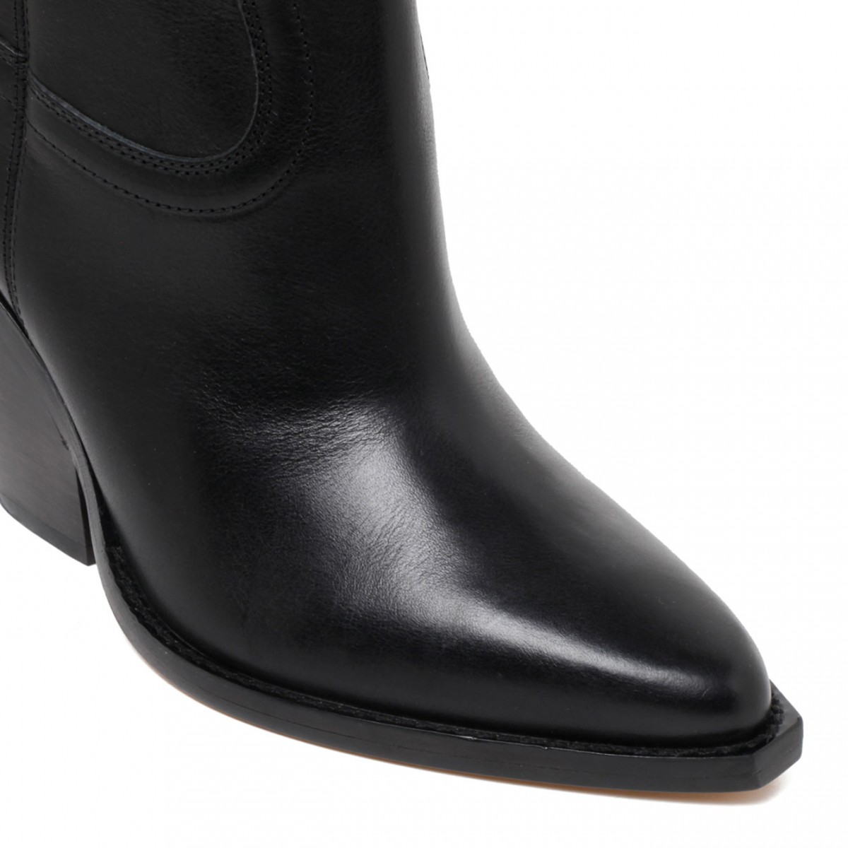 Black Calf Leather Boots