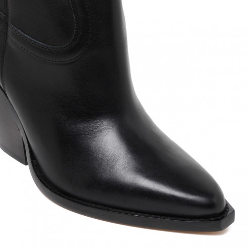 Black Calf Leather Boots