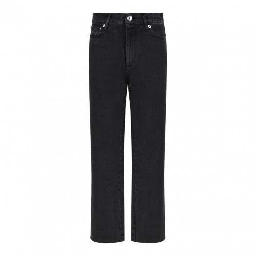 Black Mid-Rise Cropped Jeans