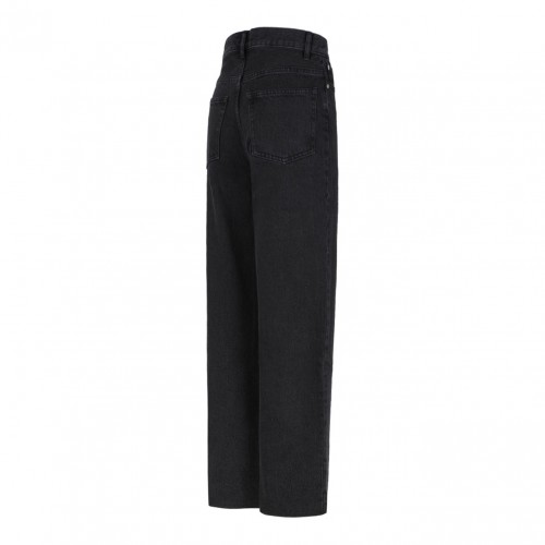 Black Mid-Rise Cropped Jeans