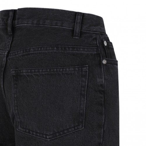 Black Mid-Rise Cropped Jeans