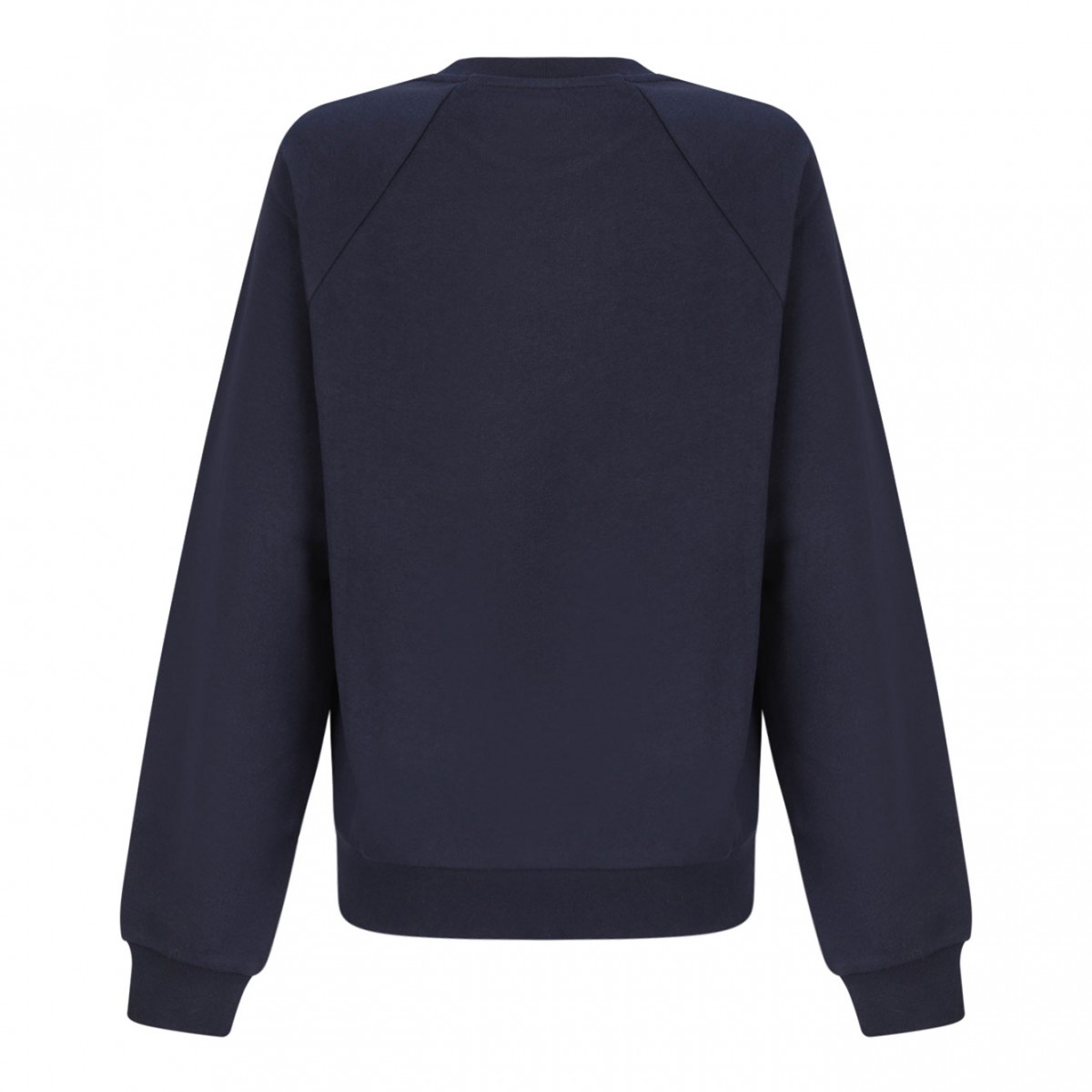 Navy Blue and Multicolour Logo-Patch Cotton Sweatshirt