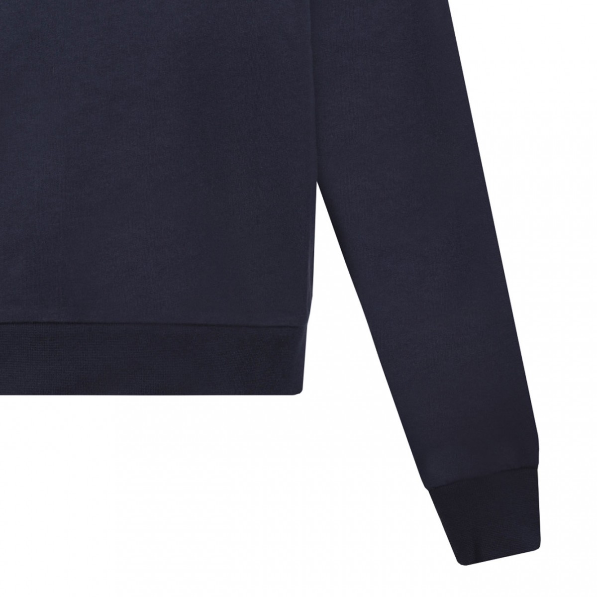 Navy Blue and Multicolour Logo-Patch Cotton Sweatshirt