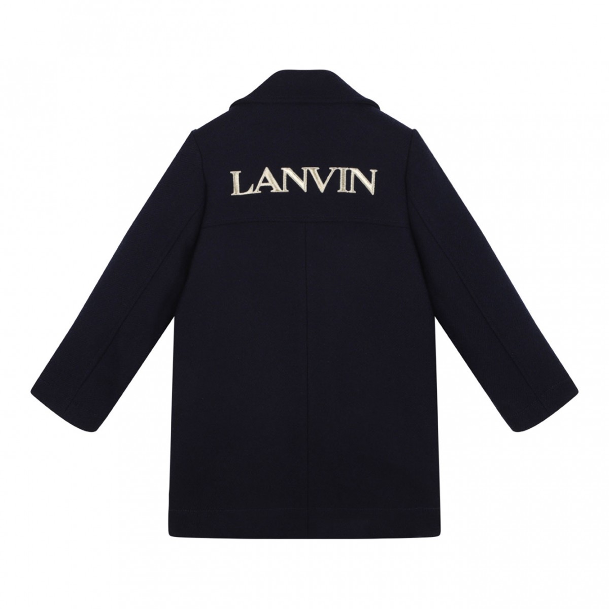 Black Logo Applique Coat