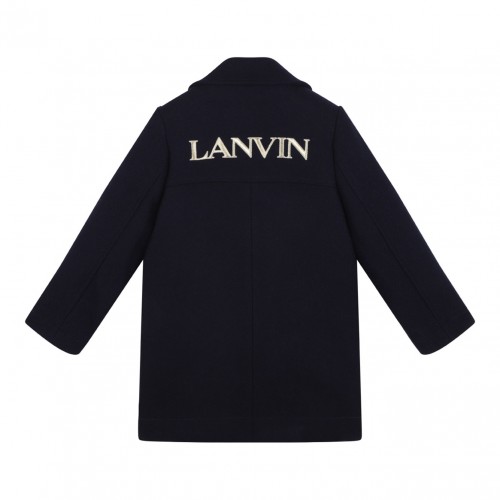 Black Logo Applique Coat